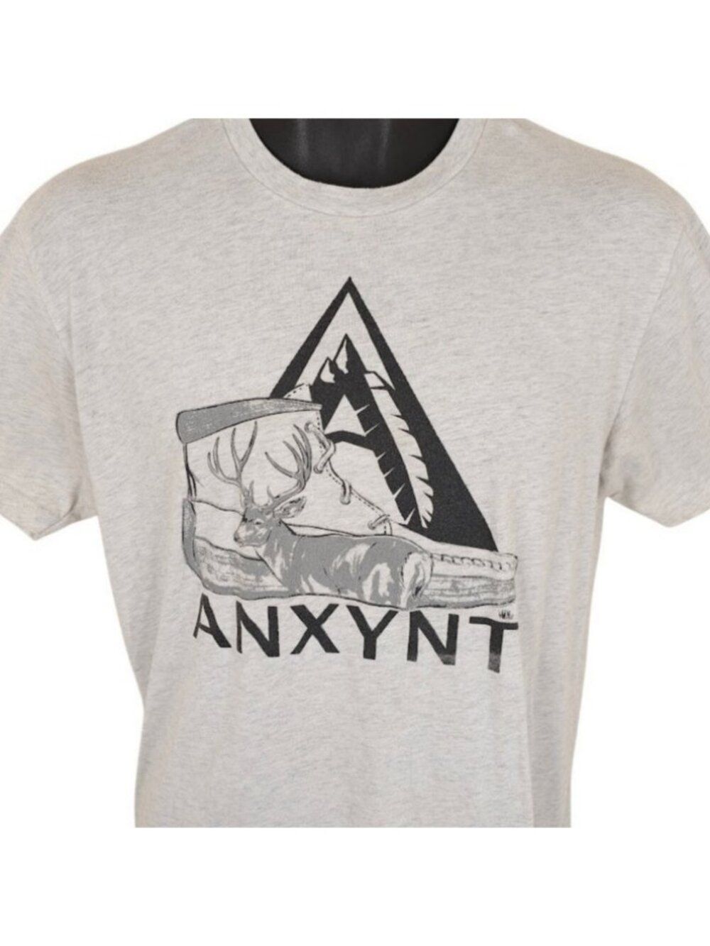 Anxynt Hunting Moccasins T Shirt Mens Size Medium Gray Made In USA